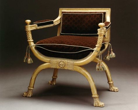 Ancient Greek Furniture, Ancient Egyptian Furniture, Greek Furniture, Roman Furniture, French Empire Furniture, Egyptian Furniture, Gilded Furniture, Roman House, Empire Furniture