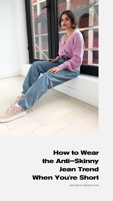 How to style baggy jeans when you're petite Jeans Outfit Petite, Outfit Petite Women, Loose Jeans Outfit, How To Style Baggy Jeans, Jeans For Petite Women, Style Baggy Jeans, Baggy Pants Outfit, Baggy Pants Women, Outfits For Petite