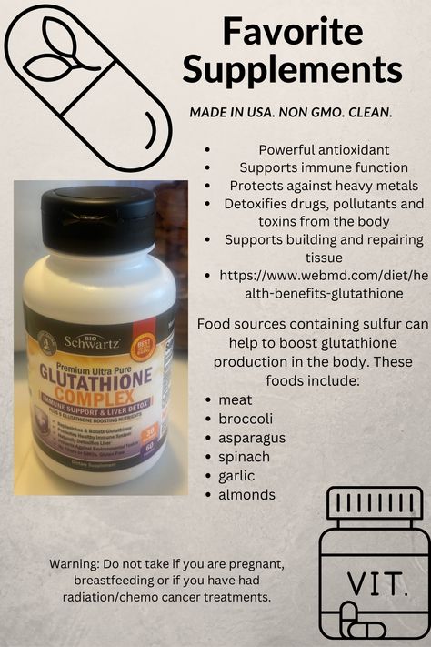 Everyone except our youngest takes Glutathione every day. Some people need a boost because they may have low levels. Check out this brand by Schwartz. We love this supplement and are rarely ill since we started taking all of the supplements we enjoy from this company. This is an affiliate pin. I receive a small commission when you purchase this product at no cost to you! Glutathione Supplement, Liver Supplements, Alpha Lipoic Acid, Liver Detox, Milk Thistle, Body Support, Immune Support, Food Source, Healthy Glow