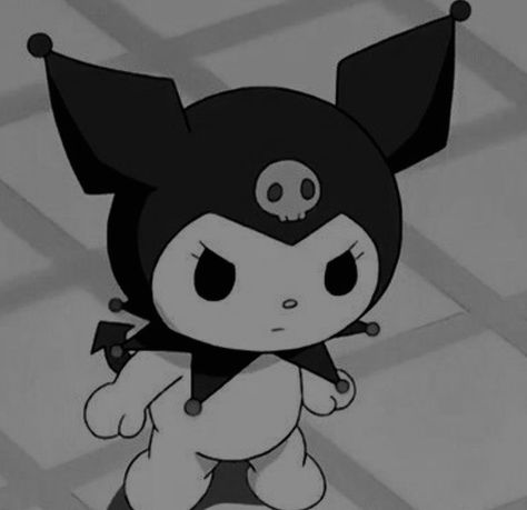 Kuromi Icon, Halloween Wallpaper Aesthetic, Backgrounds Black And White, Kuromi Aesthetic, Aesthetic Sanrio, Black And White Gif, Sanrio Aesthetic, Backgrounds Black, Y2k Hello Kitty