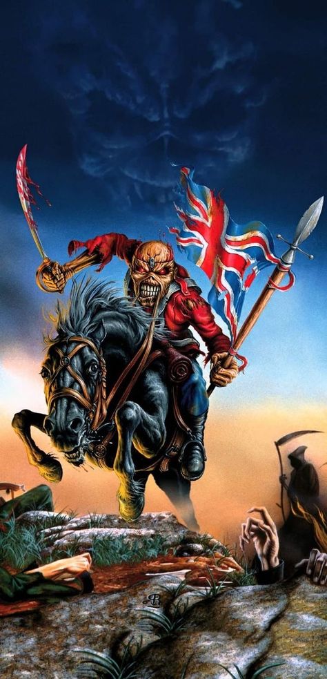 Iron Maiden Tattoo, Iron Maiden The Trooper, Iron Maiden Albums, Iron Maiden Posters, Arte Heavy Metal, Steve Harris, Marilyn Monroe Artwork, Rock Background, Dave Murray