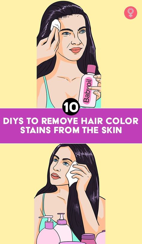 10 DIYs To Remove Hair Color Stains From The Skin: Let’s begin with how to rub off the hair color stain from your face, including the forehead, hairline, neck, back of the head, and ears. Remember, the skin on your face is delicate. Do not use harsh chemicals or rub vigorously as it will irritate the skin. Check out these hacks if soap and water did not get rid of the dye stains on your skin completely. How To Get Rid Of Hair Dye On Skin, How To Get Hair Color Off Skin, How To Get Hair Dye Out Of Skin, How To Remove Hair Dye From Skin, Homemade Hair Color, Diy Hair Color Remover, Removing Permanent Hair Color, Bueaty Tips, Box Hair Dye