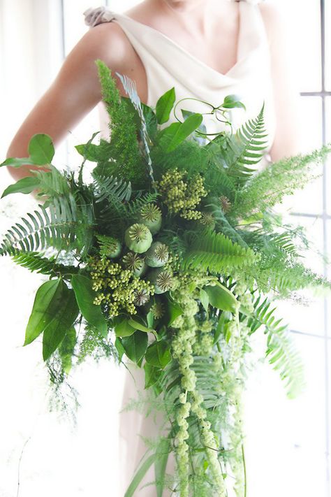 Fern Bouquet, Foliage Bouquet, Greenery Wedding Bouquet, Green Wedding Bouquet, Holding A Bouquet, Spring Wedding Bouquets, Flowers And Greenery, Green Bouquet, Foliage Wedding