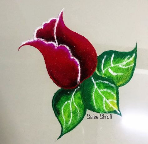 Saiee_Shroff_Rangoli! (@saiee_rangoli) posted on Instagram • Jun 21, 2020 at 4:26am UTC Small Free Hand Rangoli, Rose Rangoli, Ready Rangoli, Rangoli Competition, Welcome Rangoli, Sankranthi Rangoli, Colour Paper Flowers, Art Rangoli, Daily Rangoli Designs