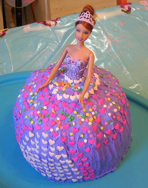 Princess Bundt Cake, Barbie Cake With Bundt Pan, Barbie Bundt Cake, Cake Bundt, Barbie Birthday Cake, Barbie Doll Cakes, Pizza Cake, Princess Birthday Cake, Pink Birthday Cakes