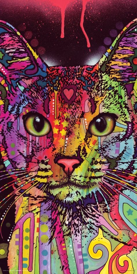 Amazon.com: Dean Russo Cat Whiskers Modern Animal Decorative Art Poster Print 12x24: Posters & Prints Dean Russo Art, Dean Russo, Cat Whiskers, Cat Decor, Frames For Canvas Paintings, Cat Colors, Cat Diy, Cat Painting, Wall Art Pictures