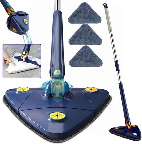 Any Floor Type Cleaning mops for wall and ceiling with long handle works efficiently for dry or wet mopping on all hard surface flooring types including: hardwood, tile, laminate, vinyl, stone, concrete, & more. This professional microfiber mop kit packs a ton of floor cleaning power! Machine Washable & Durable Spin Mop Wall Cleaner, Cleaning Ceilings, Floor Cleaning Solution, Cleaning Mop, Spin Mop, Dust Mop, Cleaning Mops, Microfiber Mops, Mop Heads