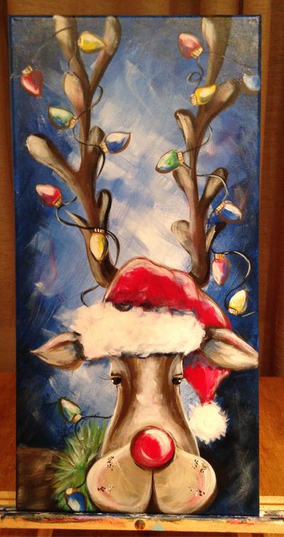 Large Christmas Paintings On Canvas, Acrylic Christmas Paintings On Canvas, Christmas Painted Windows, Christmas Art Painting Acrylic, Holiday Paintings On Canvas, Simple Christmas Paintings On Canvas, Christmas Gnome Painting, Christmas Paintings On Canvas Acrylics, Christmas Paintings On Wood