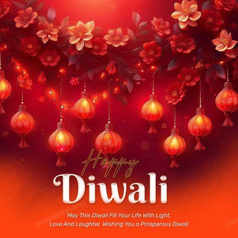 Red hanging traditional Asian lanterns with flowers on a red background AI-generated image Red Danglers With Intricate Design For Diwali, Happy Diwali Images Hd Background, Red Danglers For Diwali Party, Happy Diwali Begraund, Diwali Offer Background, Asian Lanterns, Diwali Background, Lanterns With Flowers, Happy Diwali Images