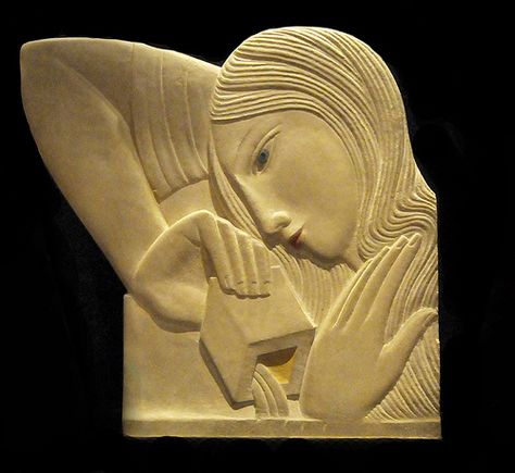 The work of Eric Gill by the oxonian, via Flickr House In England, Eric Gill, Party Poppers, Charles Rennie Mackintosh, Rennie Mackintosh, Plastic Art, Art Folder, Relief Sculpture, Arts And Crafts Movement