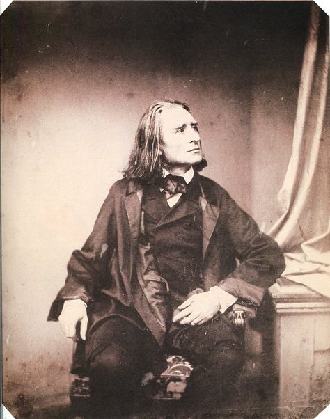 Franz, Ritter von Liszt (1811-1886), photograph (1856), by Franz Hanfstaengl (1804-1877). 1840s Fashion, Mark Hill, Franz Liszt, Early Photography, Classical Music Composers, Modern Photographers, Gallery Of Modern Art, Old Photography, History Of Photography