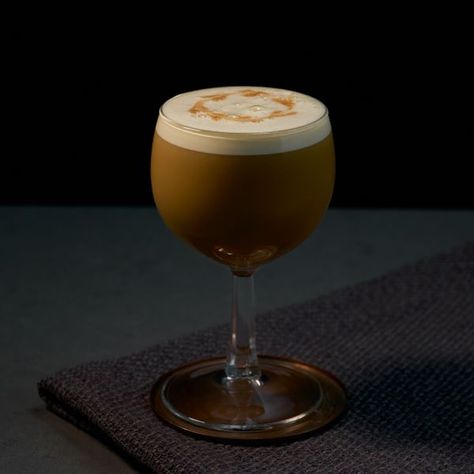 2oz cynar 1 egg 2 tsp simple syrup (2:1) angostura bitters for garnish Flip Cocktail, Cocktail Bitters, Book Bar, Cocktail Book, Angostura Bitters, Friends Instagram, Coffee Cocktails, Whole Eggs, Cocktail Glass