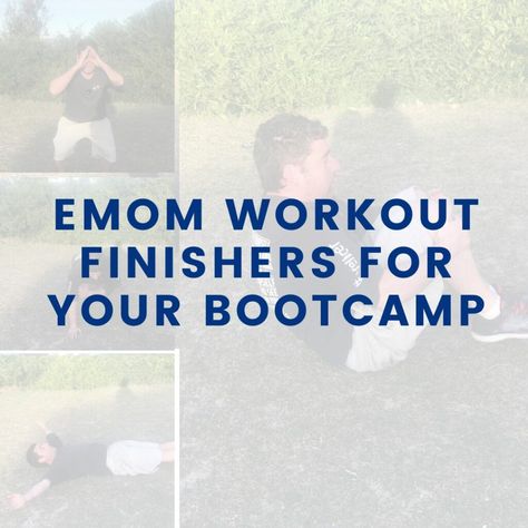 EMOM Workout Finishers For Your Bootcamp Bootcamp Workout Plan, Workout Finishers, Emom Workout, Workout Fun, Boot Camp Workout, Boot Camp, High Energy, Fun Workouts, Cardio