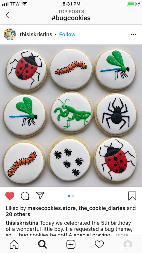 Natural Birthday Party, Bug Birthday Cakes, Sugar Cookie Royal Icing, Cookie Business, Dog Cake, Animal Cookies, Cookies Decorated, Baking With Kids, Cookie Gifts