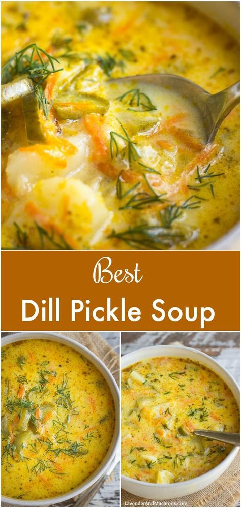 Dill Pickle Soup, Pickle Soup, Cozy Soup, Potatoes Carrots, Diner Recept, Dill Pickles, Soup And Stew, Autumn Night, Soup And Sandwich