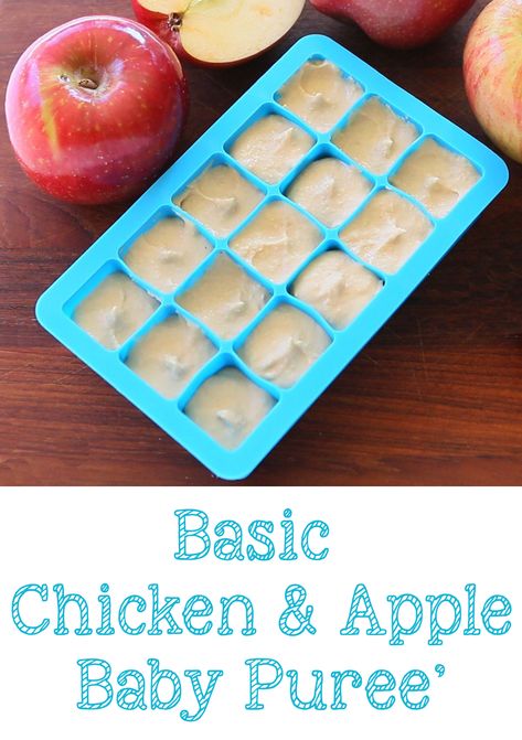 chicken apple puree long Apple Baby Food, Chicken Baby Food, Chicken Apple, Making Baby Food, Diy Baby Food, Baby Cereal, Healthy Baby Food, Baby First Foods, Baby Puree Recipes