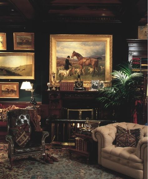 Being from the Lexington, KY area, which has the title of being the Horse Capital of the World, I like to refer to  this style of decor... Equestrian Chic Decor, Ralph Lauren Interiors, English Country Manor, Equestrian Chic, English Country Decor, English Decor, English Country Style, Equestrian Decor, English Country House