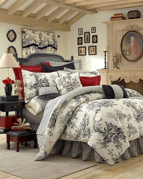 Amazon.com - Thomasville Bouvier 10-Piece Bedding Ensemble, Queen - French Country Bedrooms, French Country Design, Country Bedroom, Dreamy Bedrooms, Bed Sets, French Country House, French Country Style, French Decor, French Country Decorating