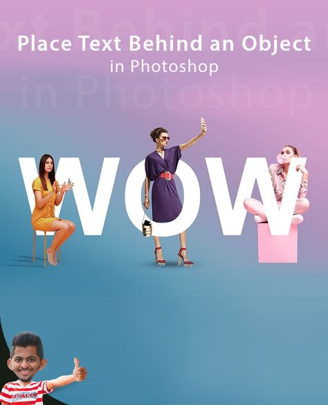 In this tutorial, I show you how to easily place text behind an object in a photo with Photoshop! This effect is used everywhere you look, from magazine covers to movie posters, and usually involves placing some text behind a person's head. As we'll see, creating the effect in Photoshop is easy. All it takes is an image, some text. Text Behind Image, Photo With Text Design, Text Behind Person, Text Behind Object, Text Effects Photoshop, Photoshop Tutorial Text, Text Photoshop, Text In Photoshop, Easy Photoshop Tutorials