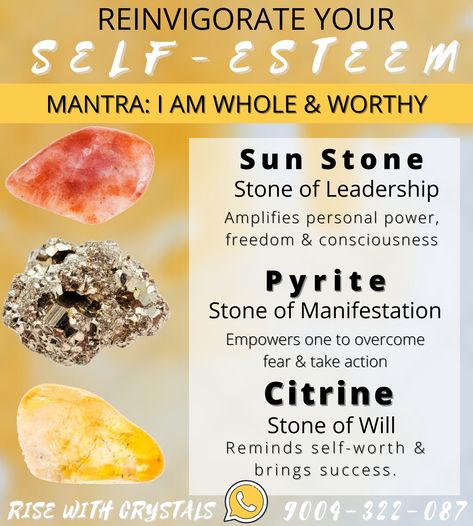 Empower Yourself with these Crystals With the help of Sunstone , Pyrite & Citrine  Know your Worth, Overcome fear,  take the leadership & manifest your intentions in this world Contact now to get these crystals Now... #risewithcrystals #Amethyst #rosequartz #moonstone #bloodstone #aquamarine #loa #affirmation #healing #malachite #onyx #redjasper #blacktourmaline #pyrite #Sunstone #citrine Sunstone Crystal Affirmation, Pyrite Crystal Affirmation, Citrine Affirmation, Spritual Wallpapers, Sunrise Ritual, Affirmation Healing, Mystical Items, Crystal Affirmations, Crystals Guide