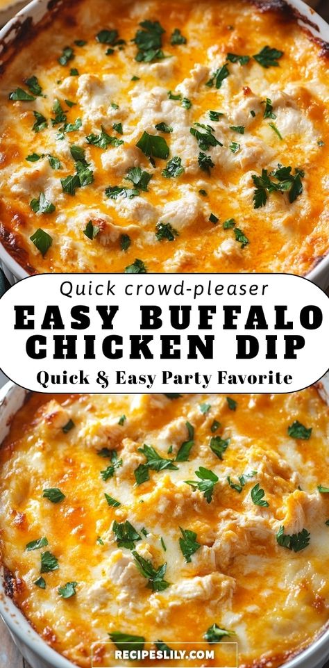 Satisfy your cravings with this Easy Buffalo Chicken Dip! Perfect for game day or any gathering, it’s packed with spicy, cheesy goodness. Ready in just minutes, this dip is sure to be a crowd-pleaser. Simple Buffalo Chicken Dip, Easy Buffalo Chicken Dip, Buffalo Chicken Dip Easy, Easy Buffalo Chicken, Buffalo Chicken Dip Recipe, Chicken Dip Recipe, Dip Easy, Chicken Appetizers, Healthier Alternatives