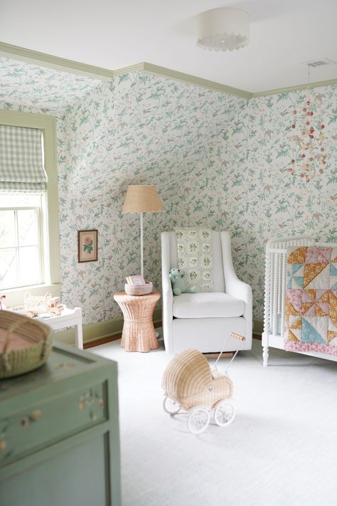 Twin Beds For Boys, Shared Nursery, Cottage Nursery, Traditional Nursery, Beautiful Dresser, Baby's Room, Nursery Inspiration, Cole And Son, Nursery Design