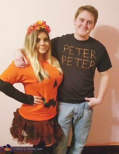 Peter Pumpkin Eater, Costumes Scary, Peter Pumpkin, Funny Couple Halloween Costumes, Best Couples Costumes, Costumes College, Halloween Couples, Pumpkin Eater, Couple Halloween Costumes For Adults