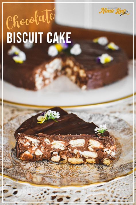 Chocolate Biscuit Cake Broken Biscuits, Slice Recipes, Chocolate Biscuit Cake, Marie Biscuit, Frozen Chocolate, Australian Food, Simple Cake, Biscuit Cake, Slices Recipes