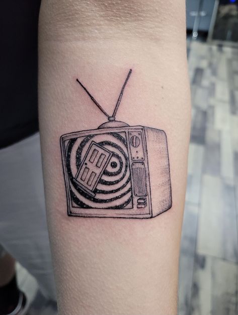 Twilight Zone Door, Television Tattoo, Twilight Zone Tattoo, Door Tattoo, Prison Tattoos, Scott Adams, Medical Questions, Blue Tattoo, Stick N Poke Tattoo