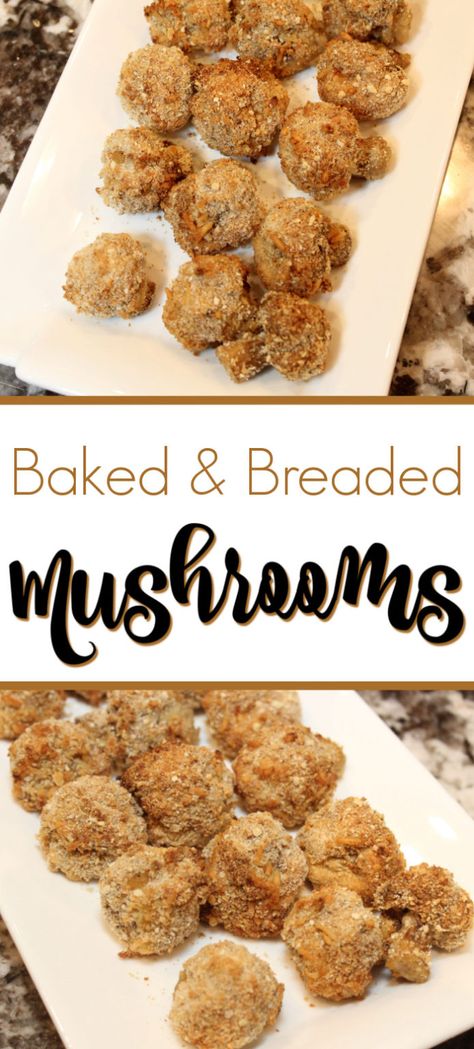 Baked Mushroom Recipes, Mushrooms Appetizers, Low Fat Appetizers, Mushroom Appetizer, Fried Mushroom Recipes, Portabella Mushrooms Recipes, Waffle Cone Recipe, Breaded Mushrooms, Mushroom Recipes Healthy