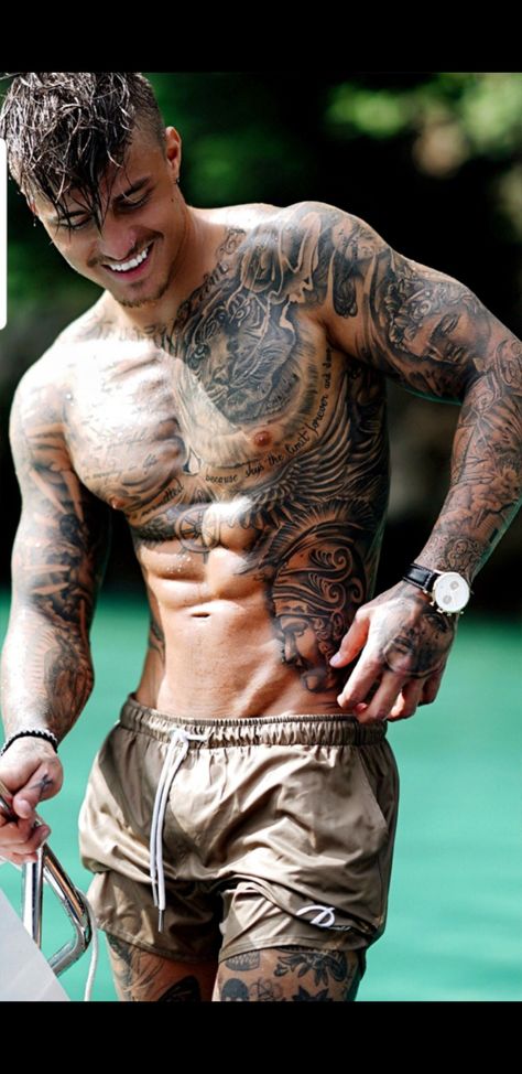 Fully Tattooed, Johnny Edlind, Tatted Men, Guys Trip, Inked Men, Guy Pictures, Muscle Men, Male Beauty, Male Models