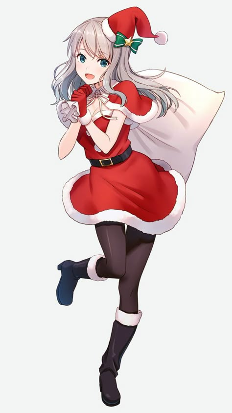 Christmas Anime, Anime Christmas, Chibi Girl, 캐릭터 드로잉, Disegni Artistici, 영감을 주는 캐릭터, Christmas Girl, Anime Outfits, Girl Drawing