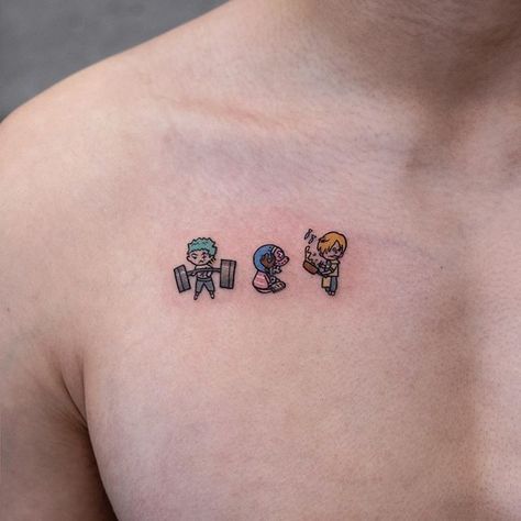 small roronoa zoro tattoo Small Piece Tattoo, Piece Tattoo Ideas, Sarah Tattoo, Elements Tattoo, One Piece Tattoos, Tattoo Inspiration Men, Pieces Tattoo, Omerta Tattoo, Back Of Shoulder Tattoo