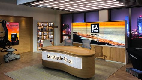 LA Times Today Broadcast Set Design Gallery Broadcast Studio, Interactive Gallery, Tv Set Design, Tv Set, Design Gallery, Set Design, New Set, The Studio, Tv