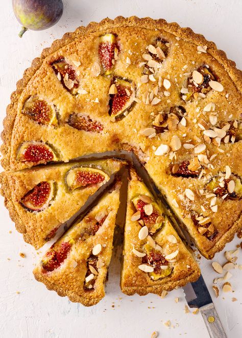 Honeyed Fig Frangipane Tart Farm Pantry, Grape Frangipane Tart, Frangipane Apple Tart, Fig Frangipane Tart, French Desserts Easy, Mary Berry Apple Frangipane Tart, Cherry Almond Frangipane Tart, Adorable Desserts, Roasted Figs