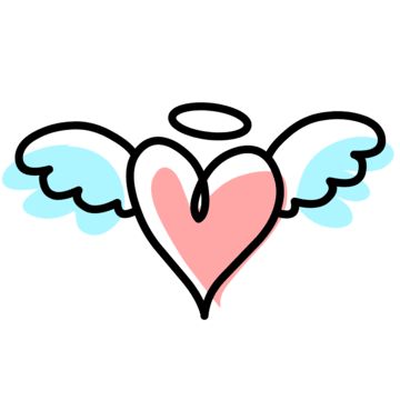 Drawn Wings, Heart Icon Png, Angel Drawing Easy, Cute Angel Wings, Heart With Angel Wings, Wings Illustration, Illustration Heart, Angel Wings Illustration, Flying Heart