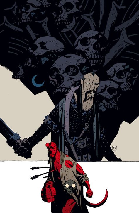 Top 20 Hellboy Comic Book Covers - IGN Hellboy Mike Mignola, Mike Mignola Hellboy, Mignola Hellboy, Hellboy Comic, Darkhorse Comics, Mignola Art, Mike Mignola Art, Hellboy Tattoo, Concept Art Landscape