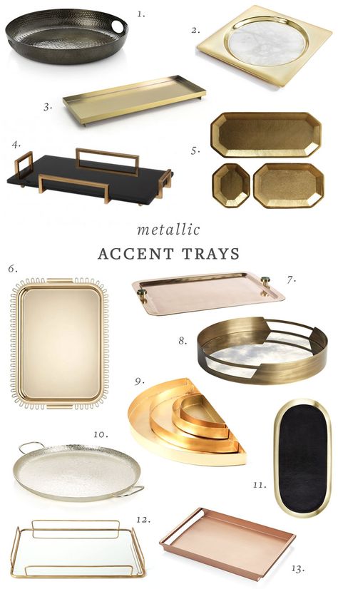 40+ accent trays + how to use them on your coffee table, bookshelf shelfie, vanity, nightstand, bathroom, entryway, and desk. #accenttray #homedecor #decortips #interiordecor #shelfie Cute Dresser Decor, Vanity Nightstand, Bohemian Tiles, Nyc Rooms, Eid Mubark, Coffee Table Bookshelf, Home Interior Accessories, Table Bookshelf, Accent Tray