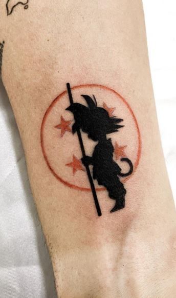 Goku Riding Nimbus Tattoo, Dragon Ball Z Tatoos, Small Dragon Ball Tattoo, Goku Nimbus Tattoo, Small Dragon Ball Tattoos, Small Dragon Ball Z Tattoo Ideas, Small Goku Tattoo, Dragon Ball Z Symbols, Goku Symbol Tattoo