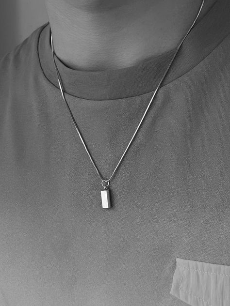 Purchase Minimalist Pendant Necklace Men’s Necklaces, Male Necklace, Silver Necklace For Men, Mens Accessories Necklace, Necklaces Men, قلادات متدلية, Male Jewelry, Mens Necklace Pendant, Mens Silver Jewelry