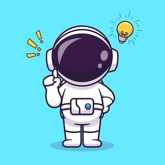 Illustration Science, Astronaut Cartoon, Cartoon Astronaut, Cute Astronaut, School Wall Art, Astronaut Art, Space Birthday Party, Spongebob Wallpaper, Vector Icons Illustration