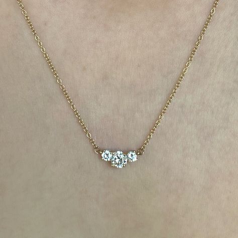 Diamond Earring And Pendant Set, 2 Diamond Pendant, Diamond Stone Necklace, Two Stone Diamond Necklace, Round Diamond Solitaire Necklace, 3 Stone Pendant Necklace, 3 Diamond Pendant Necklace, Resetting Diamonds Ideas Pendant, Three Stone Diamond Necklace