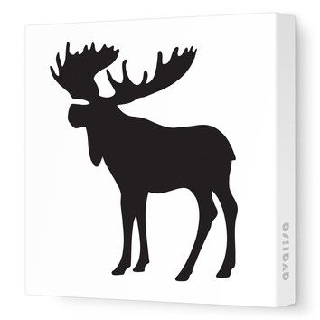 You'll love the Silhouettes Moose Stretched Canvas Art at Wayfair - Great Deals on all Baby & Kids  products with Free Shipping on most stuff, even the big stuff. Moose Tattoo, Moose Silhouette, Moose Decor, Silhouette Canvas, Animal Stencil, Silhouette Clip Art, Silhouette Stencil, Animal Silhouette, Quilt Designs