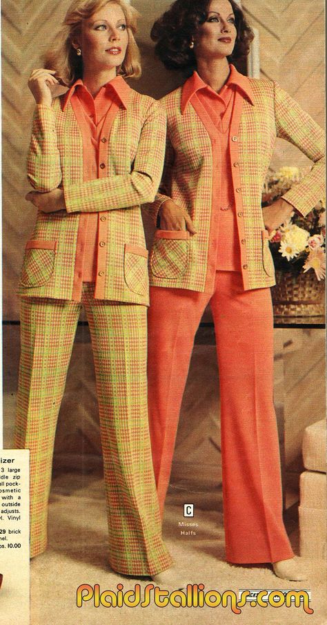 70s Lesbian Style, 70s Womens Suit, 70s Plaid, 70s Suit, 70s Party Outfit, 70s Women Fashion, Outfits 70s, Fashion 70s, 70s Women