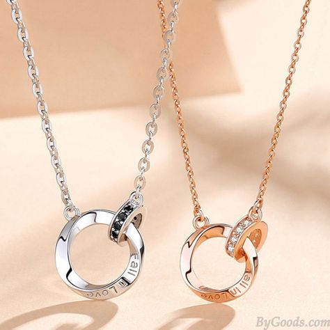 Business Couple, Necklaces For Couples, Matching Things, Matching Necklaces For Couples, Dreamy Jewelry, Teen Girl Jewelry, Mobius Ring, Couples Necklace, Couples Jewelry