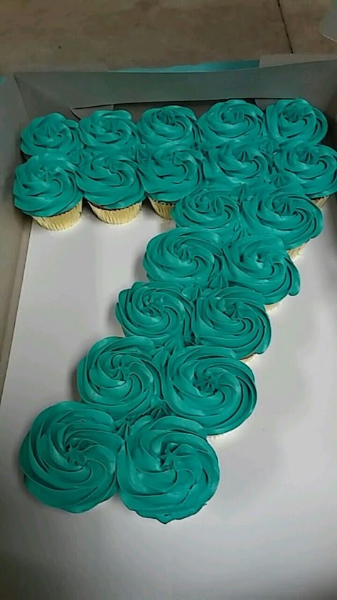 Number 7 cupcake cake Number Seven Cupcake Cake, Number 7 Mermaid Cupcake Cake, Number Shaped Cupcakes, Cupcake 7 Shape, Number 7 Pull Apart Cupcakes, 7 Cupcake Cake Number, Number 7 Cupcakes, 7 Cake Number, Number 7 Cupcake Cake