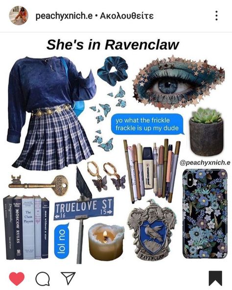 Ravenclaw Outfit Aesthetic, Ravenclaw Uniform, Ravenclaw Outfit, Witchy Outfits, Ravenclaw Pride, Ravenclaw Aesthetic, Welcome To Hogwarts, Ravenclaw House, Harry Potter Wizard