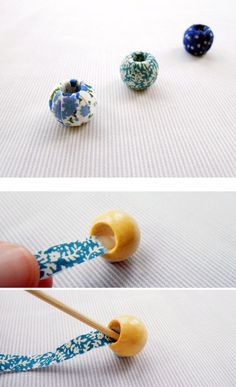 Anting Manik, Beads Tutorial, Bead Making, Fiber Jewelry, Necklace Tutorial, Fabric Necklace, Paper Jewelry, Textile Jewelry, For Your Love