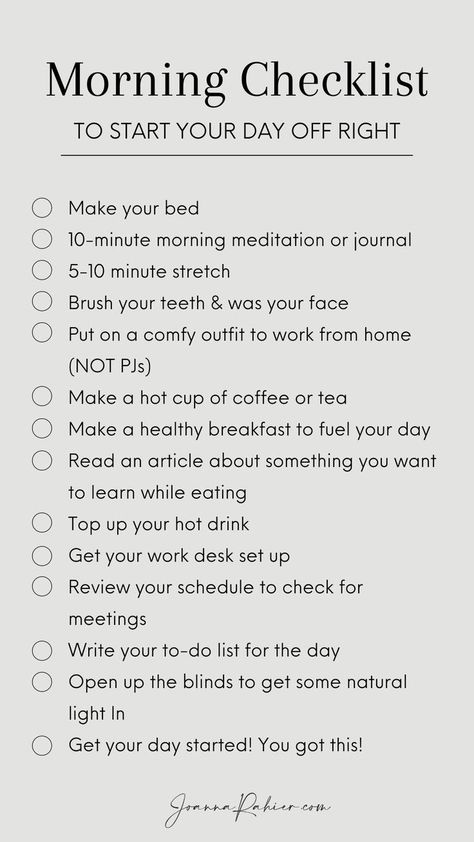 Morning Checklist, Boss Motivation, Girl Routine, Morning Meditation, Self Care Bullet Journal, Girl Boss Motivation, Routine Ideas, Vie Motivation, Get My Life Together