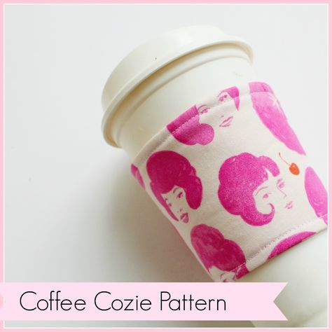 PDF download links for Coffee Sleeve, Color Splash Quilt, and new tote coming soon! Diy Coffee Sleeve Template, Cup Sleeve Pattern, Sewing Tutorials For Beginners, Coffee Sleeve Pattern, Craft Boutique, Scrap Projects, Cup Warmer, Coffee Cup Cozy, Cup Sleeves